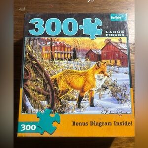 Buffalo games 300-Piece Fox Puzzle with Bonus Diagram